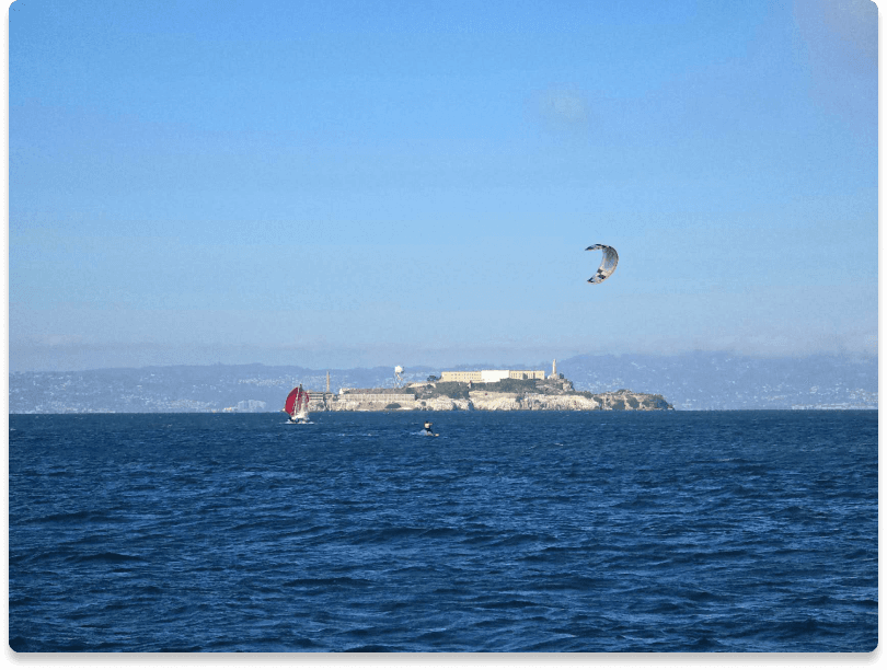 A boat cruising through the water where hidden messages live